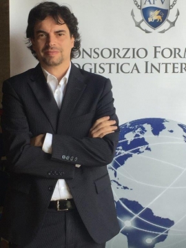 Enrico Morgante, direttore CFLI, nel panel dei relatori della conferenza “Le prossime sfide del trasporto intermodale nella euroregione adriatico-ionica